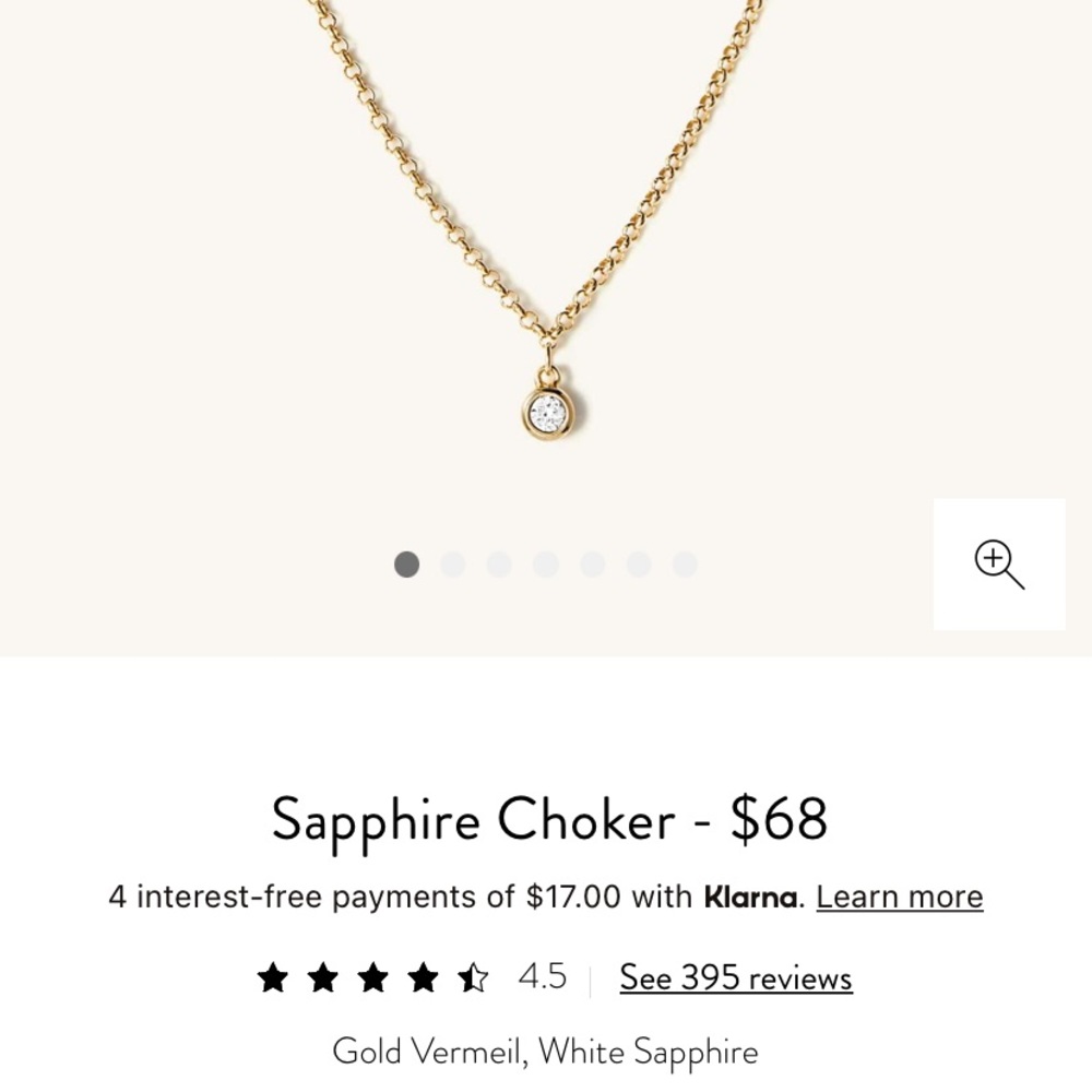 Mejuri Gold Sapphire Choker
